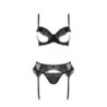 Černá sada 3 kusů Kerria Eco Collection Passion 36-38 S/M