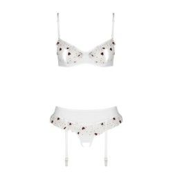 3-teiliges Lovelia Set Weiß Passion 40-42 L/XL