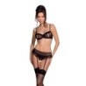 Lovelia Set aus 3 Teilen Schwarz Passion 36-38 S/M