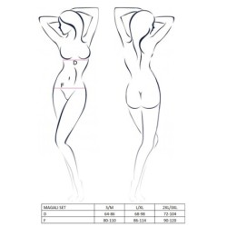 Комплект от 3 Части Magali Червено Devil Collection Passion 36-38 S/M