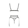 Set de 3 Piese Meggy Negru Devil Collection Passion 36-38 S/M