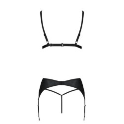 Komplet 3-delni Miley Črna Passion 40-42 L/XL