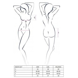 3-częściowy zestaw Nadya Czarny Passion 36-38 S/M