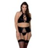 3-delt sæt Nancy Sort Queen Size Passion 52-54 6XL/7XL