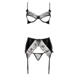 Komplet 3-delni Narine Črna Beauty Night Fashion 40-42 L/XL