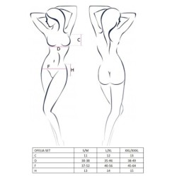 3-częściowy Zestaw Ofelia Biały Passion 40-42 L/XL