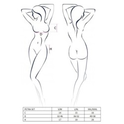 3-osainen Petra Musta Passion setti 40-42 L/XL