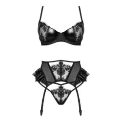 3 dalių komplektas Rafaella Juoda Beauty Night Fashion 40-42 L/XL