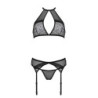 Satara Černá Sada 3 Kusů Erotic Line Passion 36-38 S/M