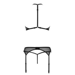 Set di 3 Pezzi Satara Nero Erotic Line Passion 36-38 S/M
