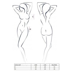 Sayla Svart Passion 3-delat Set 36-38 S/M