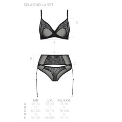 3-delt Selaginella Sort Eco Collection Passion sæt 40-42 L/XL