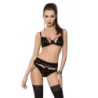 Set di 3 pezzi Tonya Nero Passion 36-38 S/M