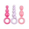 Set med 3 Butt Plugs Booty Call Satisfyer i Färg