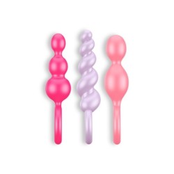 Zestaw 3 Kolorowych Korków Analnych Booty Call Satisfyer