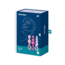 3 spalvų „Satisfyer Booty Call“ analinių kaiščių rinkinys