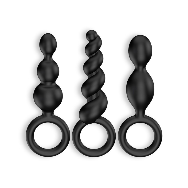 Zestaw 3 Czarne Korki Analne Booty Call Satisfyer