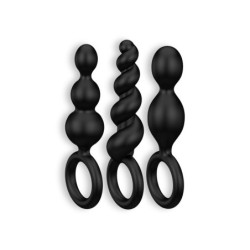 Set di 3 Plug Anali Booty Call Satisfyer Neri