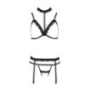Conjunto De 4 Peças Shelly Preto Devil Collection Passion 36-38 S/M