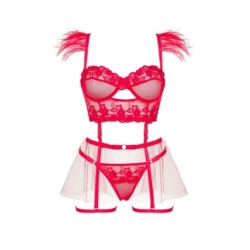 Set od 4 dijela Isaura Crvena Beauty Night Fashion 36-38 S/M