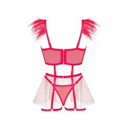 Set de 4 Piese Isaura Roșu Beauty Night Fashion 36-38 S/M