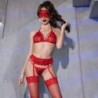 5-teiliges Set Cr-4467 Rot Chilirose 40-42 L/XL