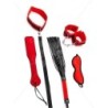 5-osainen punainen Bondage Set Argus Toys -setti
