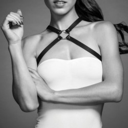 Bijoux - Indiscrets Maze Križni Remen za Grudi Crni