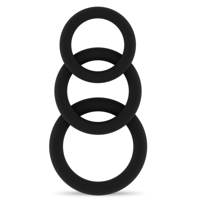 Set obročkov za penis Sono N 25 Cockring Set Črn Set obročkov za penis Sono N 25 Cockring Set Črn