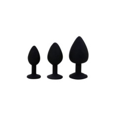 Conjunto de Joias de Treino Anal Preto Candy Lust