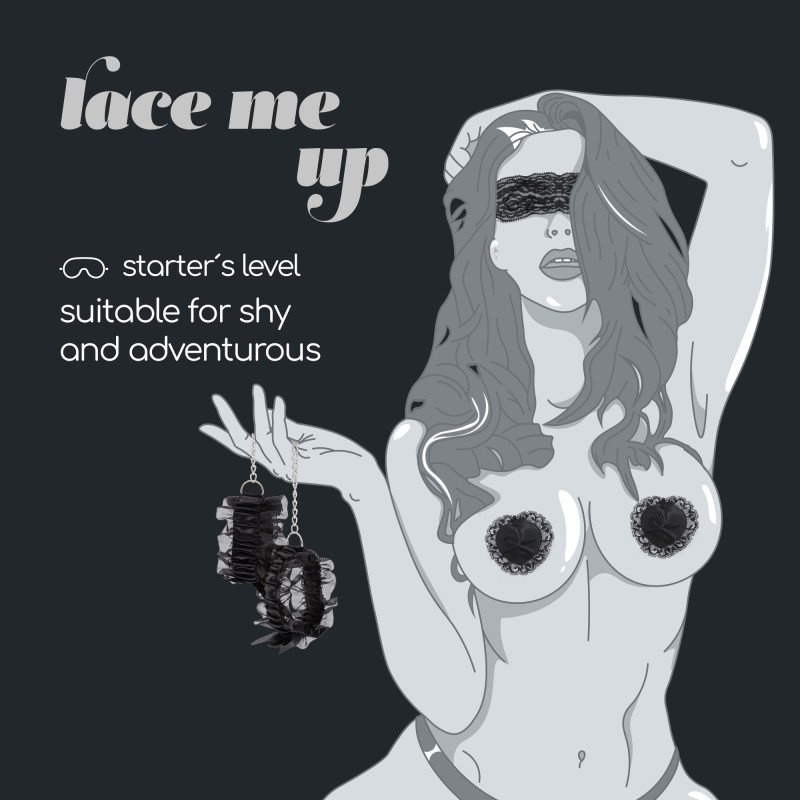 Completo Intimo Nero Lace Me Up Crushious