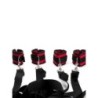 Conjunto De Restricciones Para Cama Argus Fetish Negro E Rojo Argus Toys