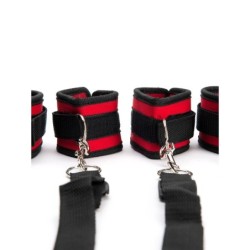 Argus Fetish Bed Restraint Set Zwart En Rood Argus Toys