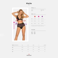 Klarita Obsessive Black Set 40-42 L/XL