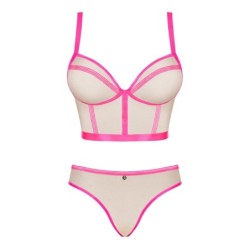 Nudelia Obsessive Rosa sæt 40-42 L/XL