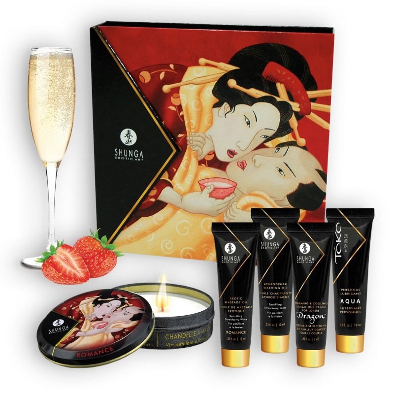 Shunga Secretos De Geisha Set Jordgubb & Champagne