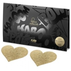 Bijoux - Indiscrets Pensos para Mamilos Flash Coração Dourado