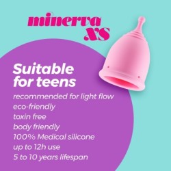 Copa Menstrual Minerva Xs Com Bolsa E Limpador De Brinquedos 150 Ml Crushious