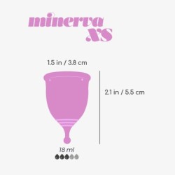 Copa Menstrual Minerva Xs Com Bolsa E Limpador De Brinquedos 150 Ml Crushious