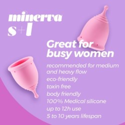 Menstruacinės Taurės Minerva S + L Su Maišeliu Ir Žaislų Valikliu 150 Ml Crushious