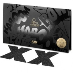 Bijoux - Indiscrets Flash Kereszt Mellbimbó Takaró Fekete