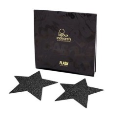 Bijoux - Indiscrets Flash Tähekujulised nibukaitsmed, mustad