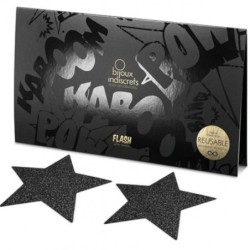 Bijoux - Indiscrets Flash Tähekujulised nibukaitsmed, mustad