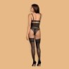 Corset Et Culotte Contica Obsessive Noir 36-38 S/M