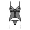 Corsetto E Slip Contica Obsessive Nero 40-42 L/XL