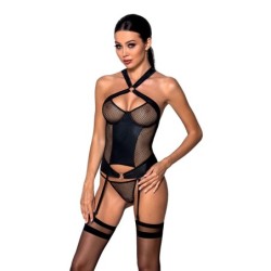 Corset Et String Amanda Noir Passion 40-42 L/XL