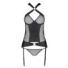 Corset Et String Amanda Noir Passion 40-42 L/XL