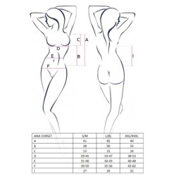 Korsett Och Tanga Ana Svart Passion 36-38 S/M