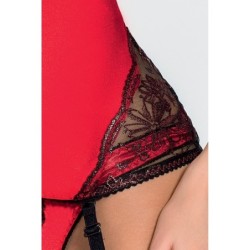 Passion Piros Fűző és Tangabugyi Kantár 40-42 L/XL
