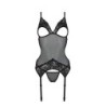 Corset Et String Christa Noir Erotic Line Passion 40-42 L/XL